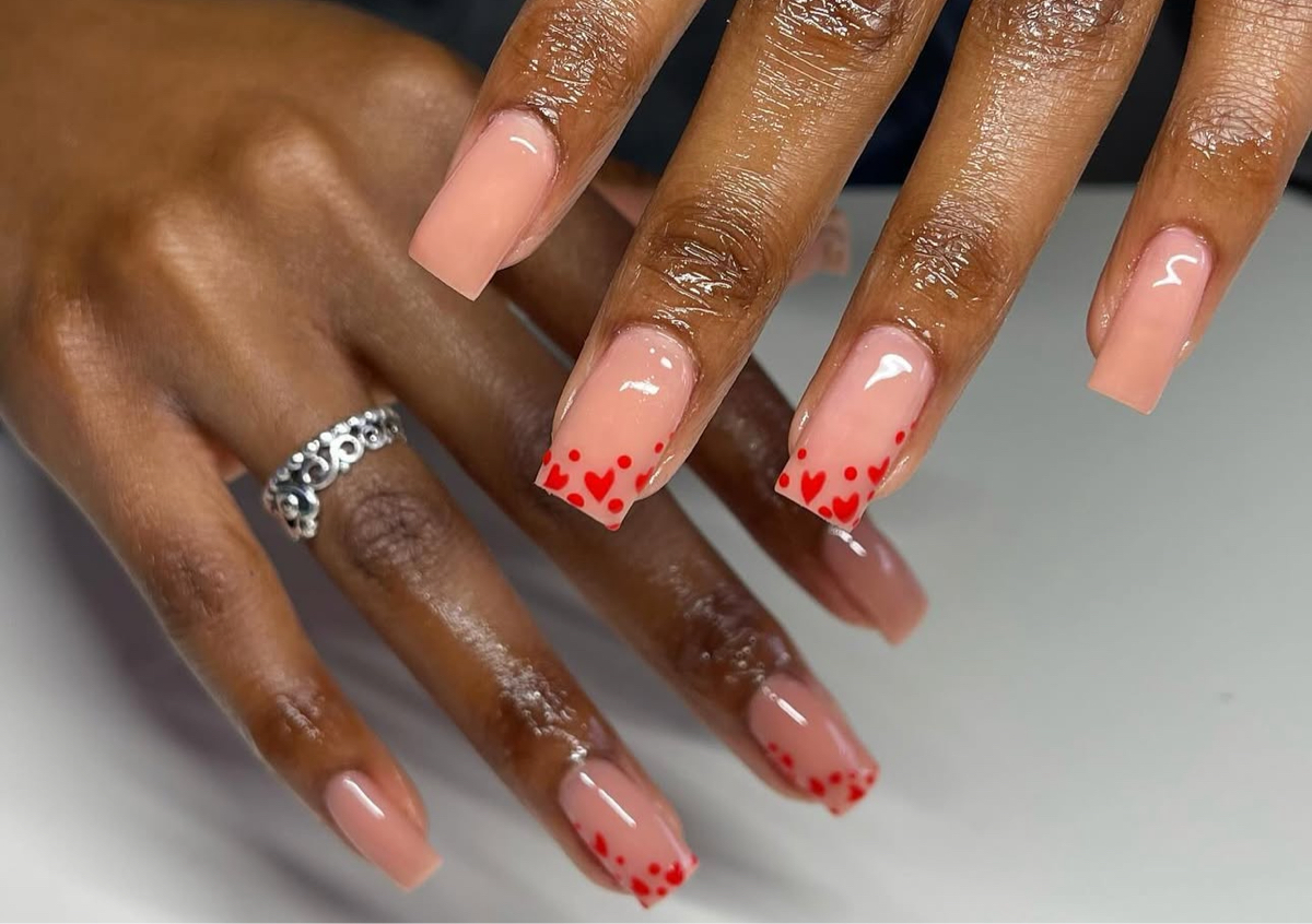 BIAB WITH EXTENTION TIPS 