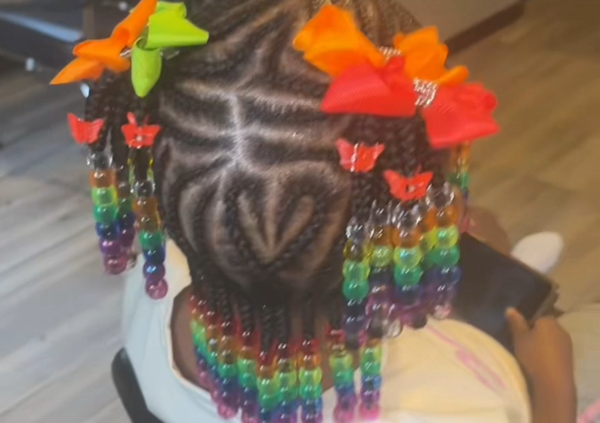 Kids Braids/w beads girl