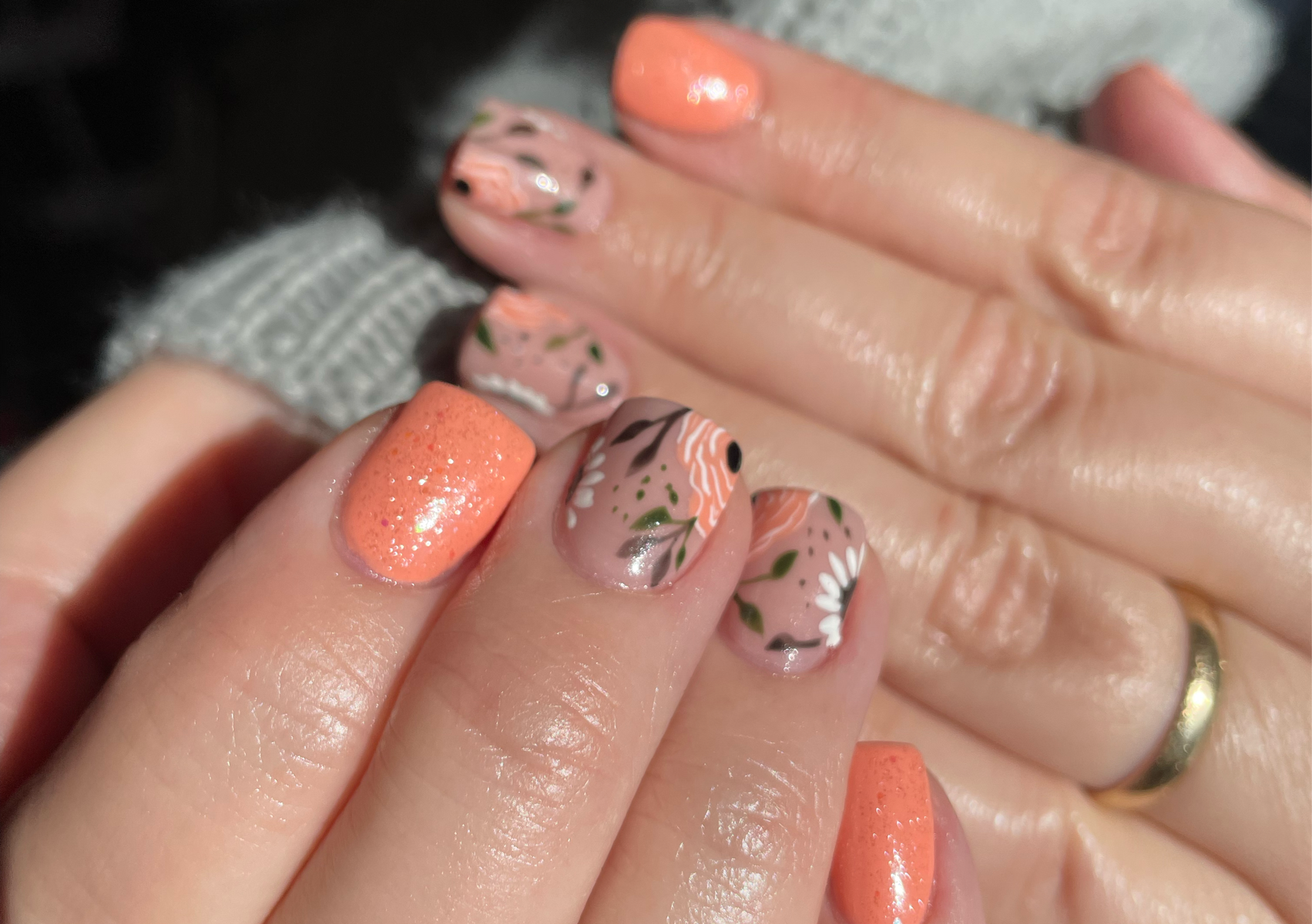 Acrylic Overlay Set: Cuticle Tending, Filing, Buffing, Acrylic Only On Natural Nail, Gel Polish, Cuticle Oil