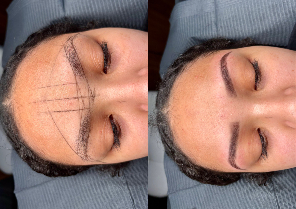 Brow tint and wax