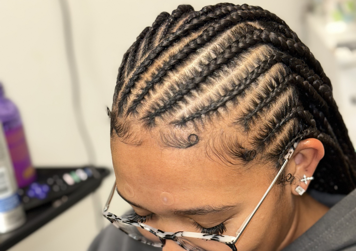 Stitch braids with knotless 6yo-10yo