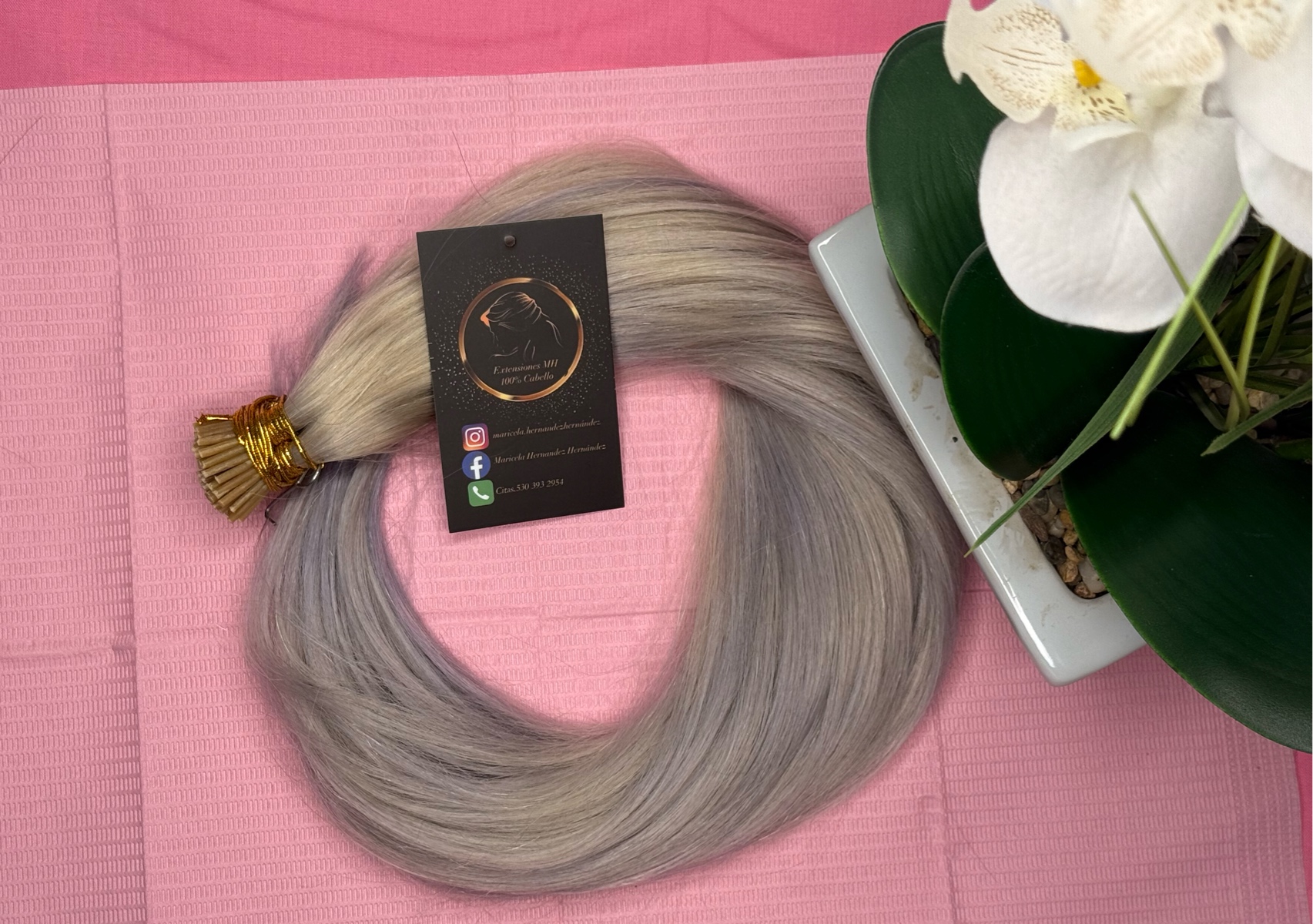 Cabello plata 24 pulgadas 100gr