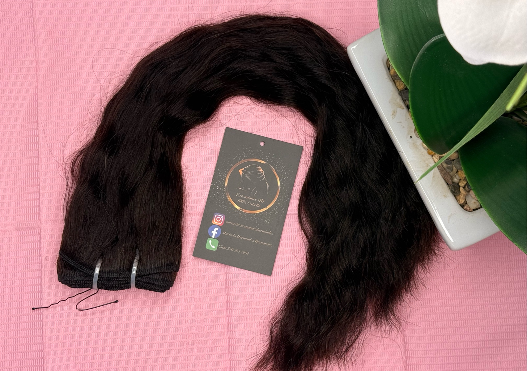  cortina tejida  para clip  18 pulgadas