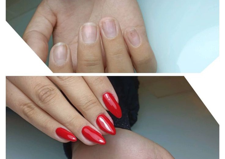  Fullcover tips + Gel overlay (plain colour)
