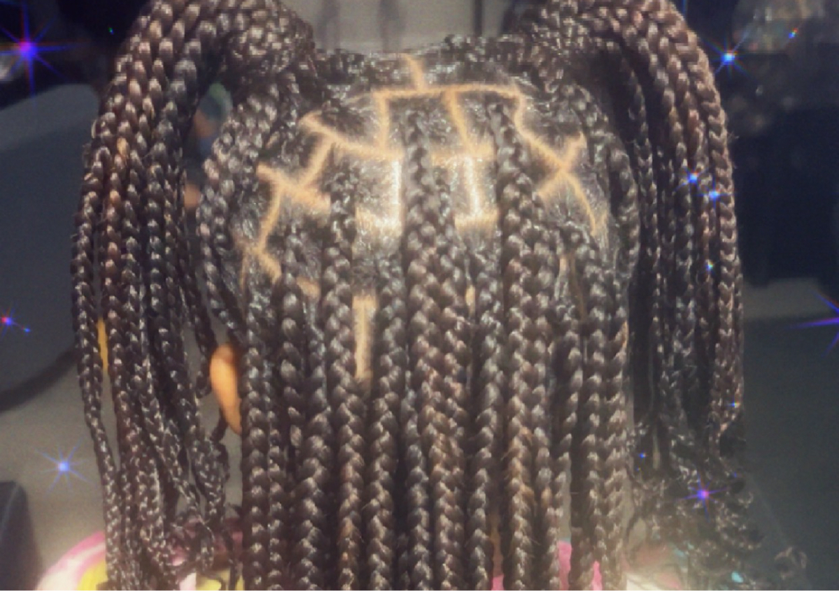 kid knotless braids $25 deposit