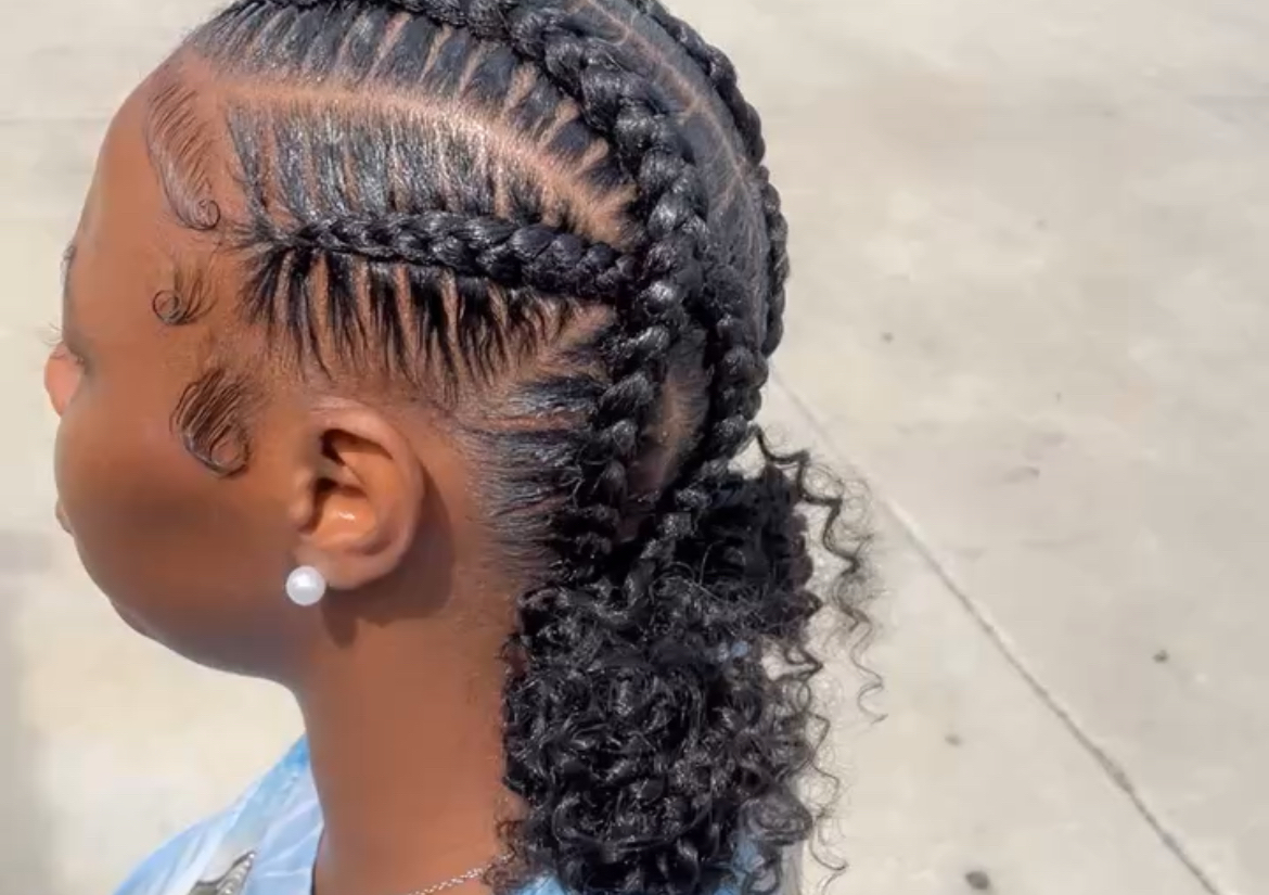 4 Stitch Braids w/Buns