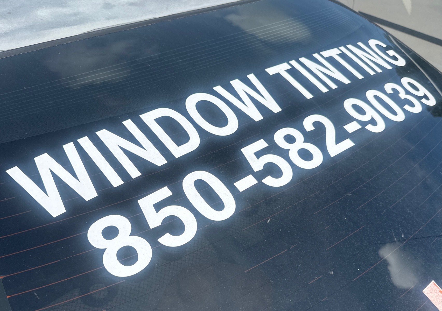 Vinyl decal design and installation.