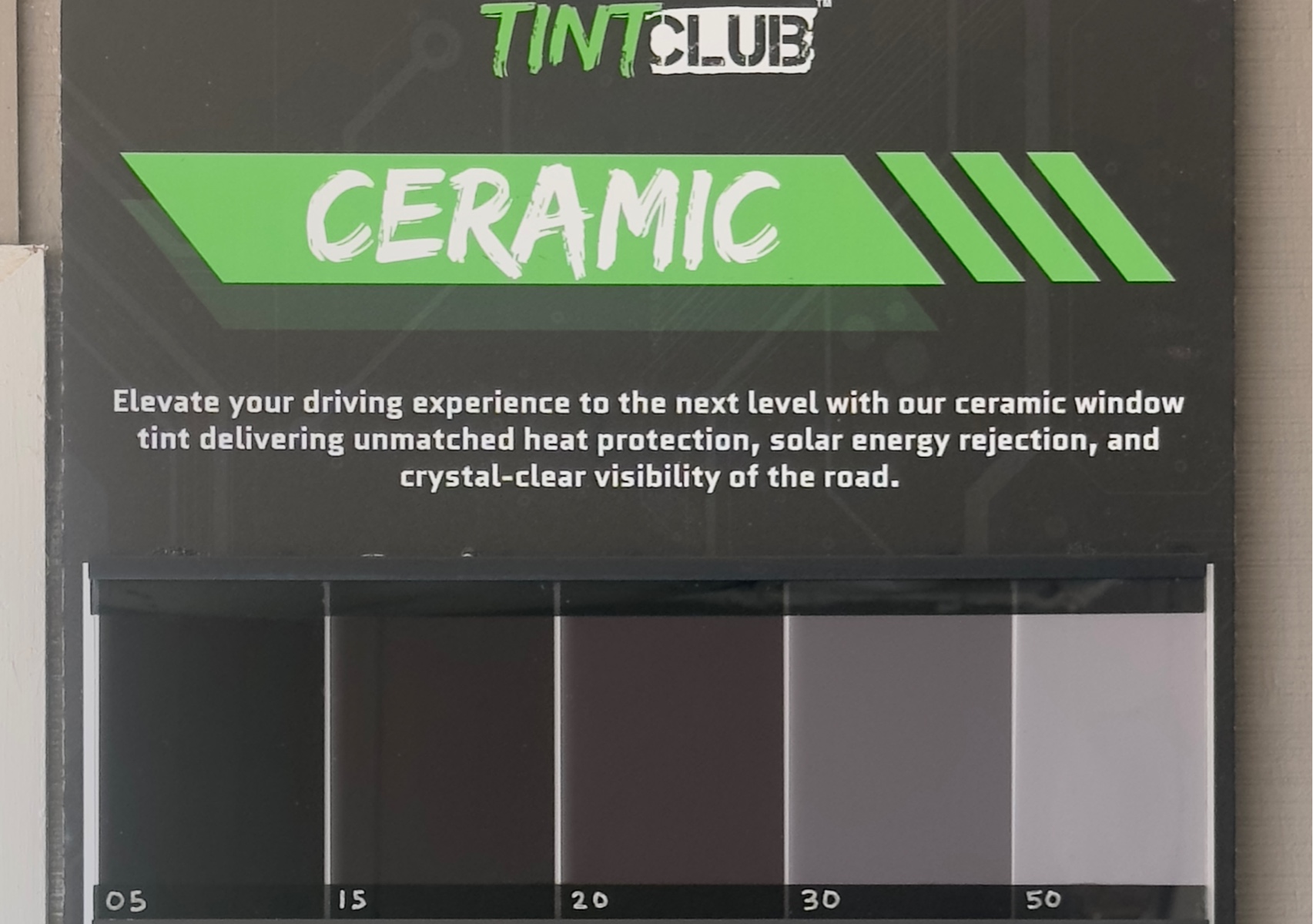 Ceramic window tinting (full vehicle)
