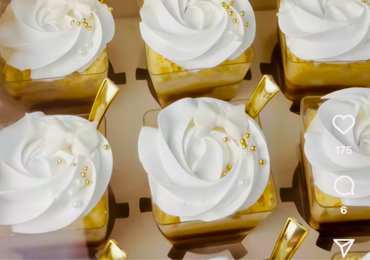 VASOS  ELEGANTES  RELLENO DE CAKE 