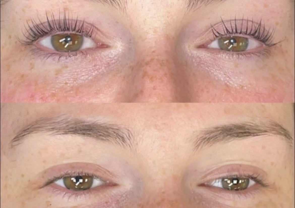Eyelash lift and tint 