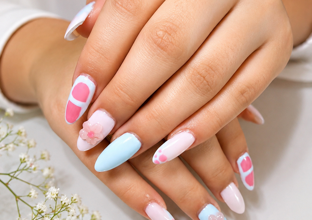 Manicura gel tips full set