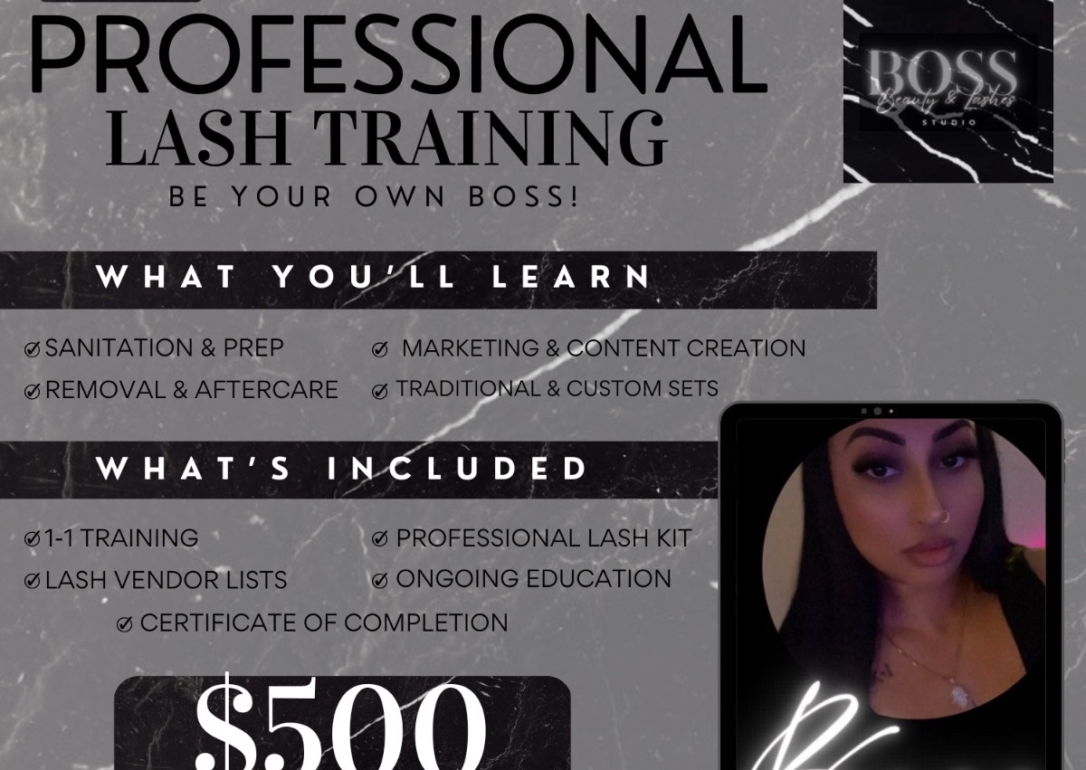 Professional 1-1 Lash Extensions Training by Boss Beauty