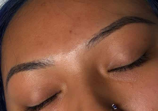 Ombre brow touch up 