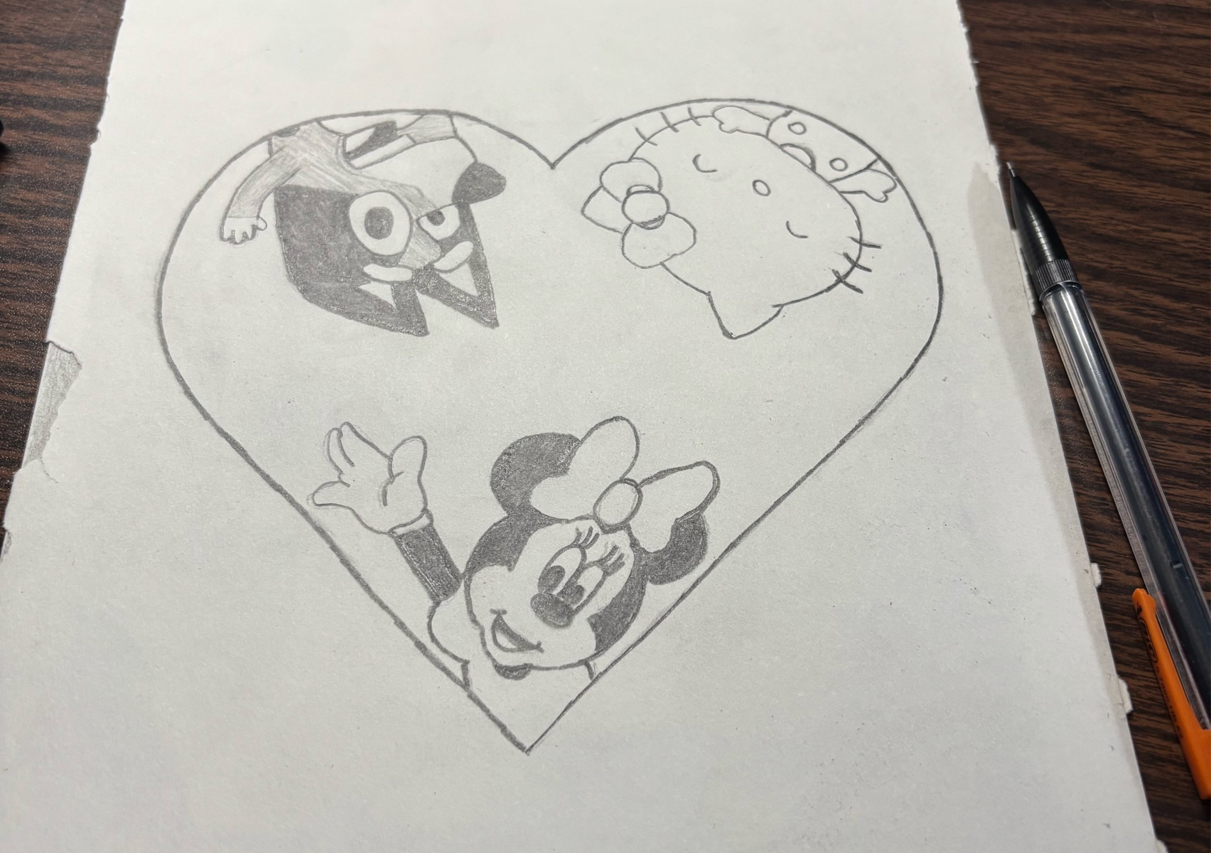 Custom made drawn card