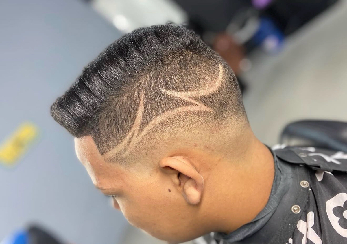 Corte con diseño sin barba