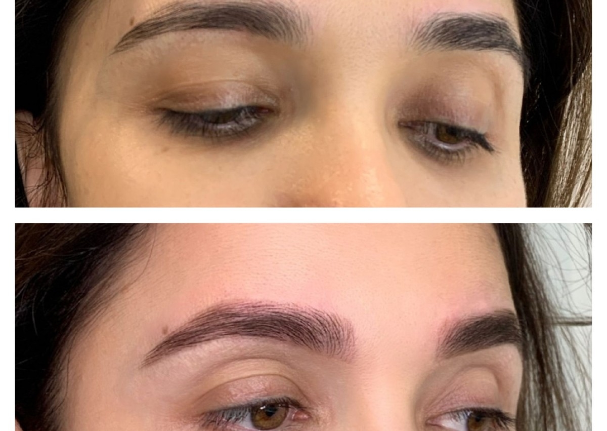 Brow tint lightening