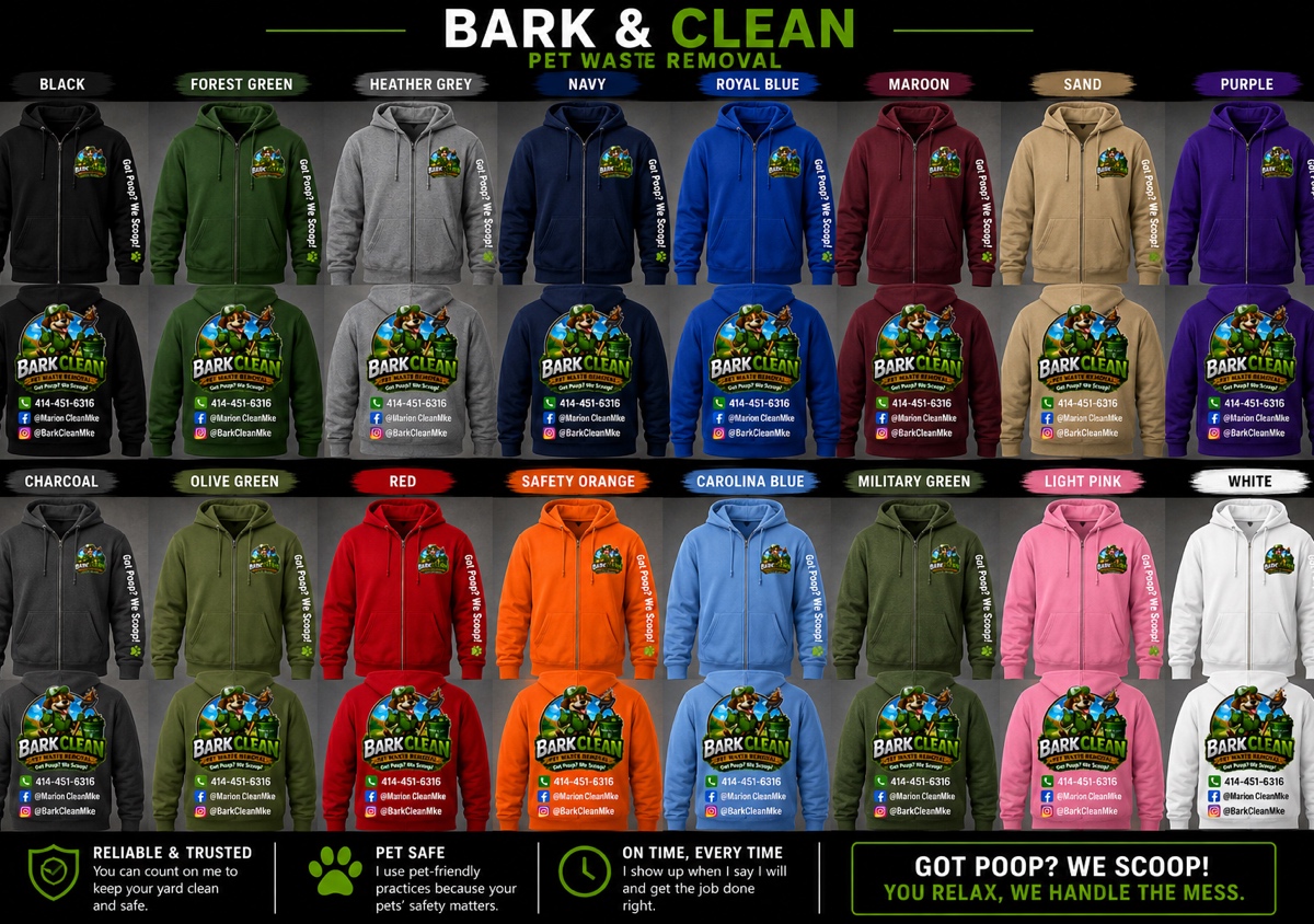 BarkClean zip ups