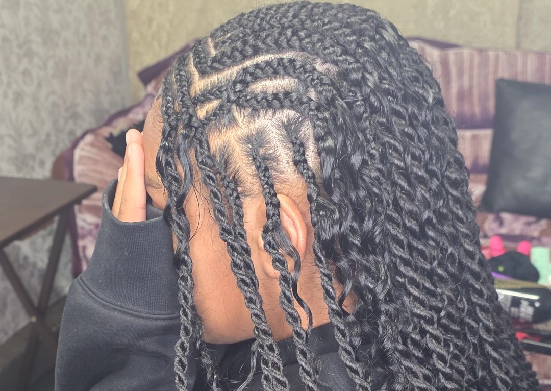 Fulani half braids and from cornrow 