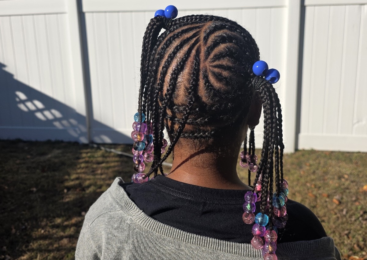 Kids regular hair braiding 