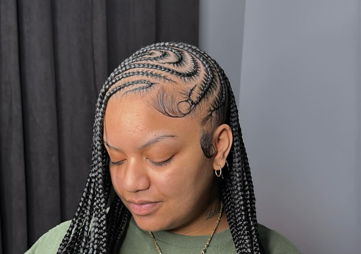 Smeduim size fulani braids