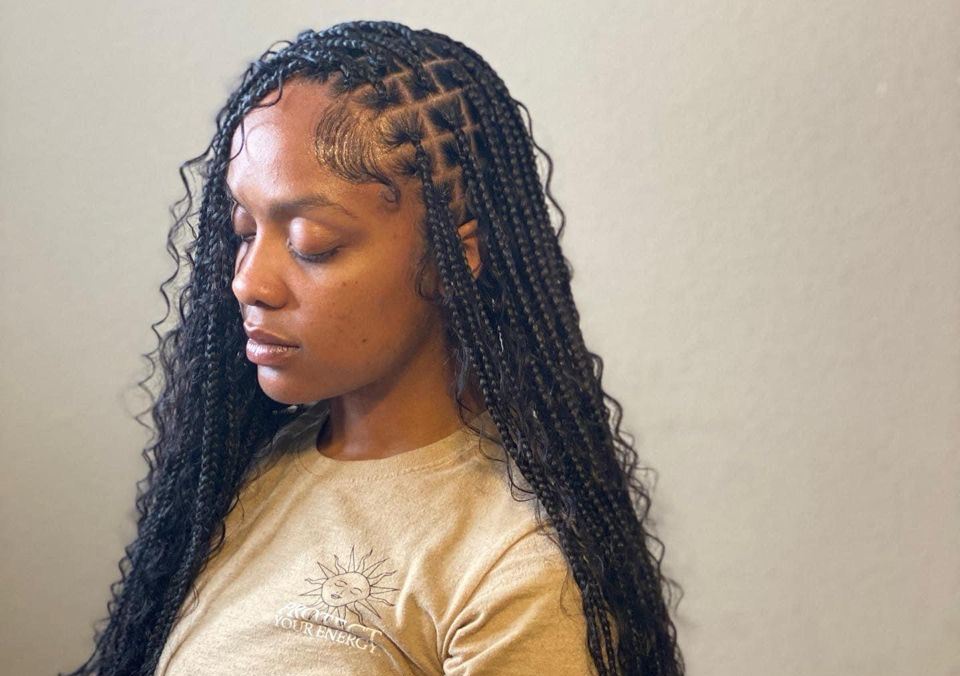 Smeduim boho braids