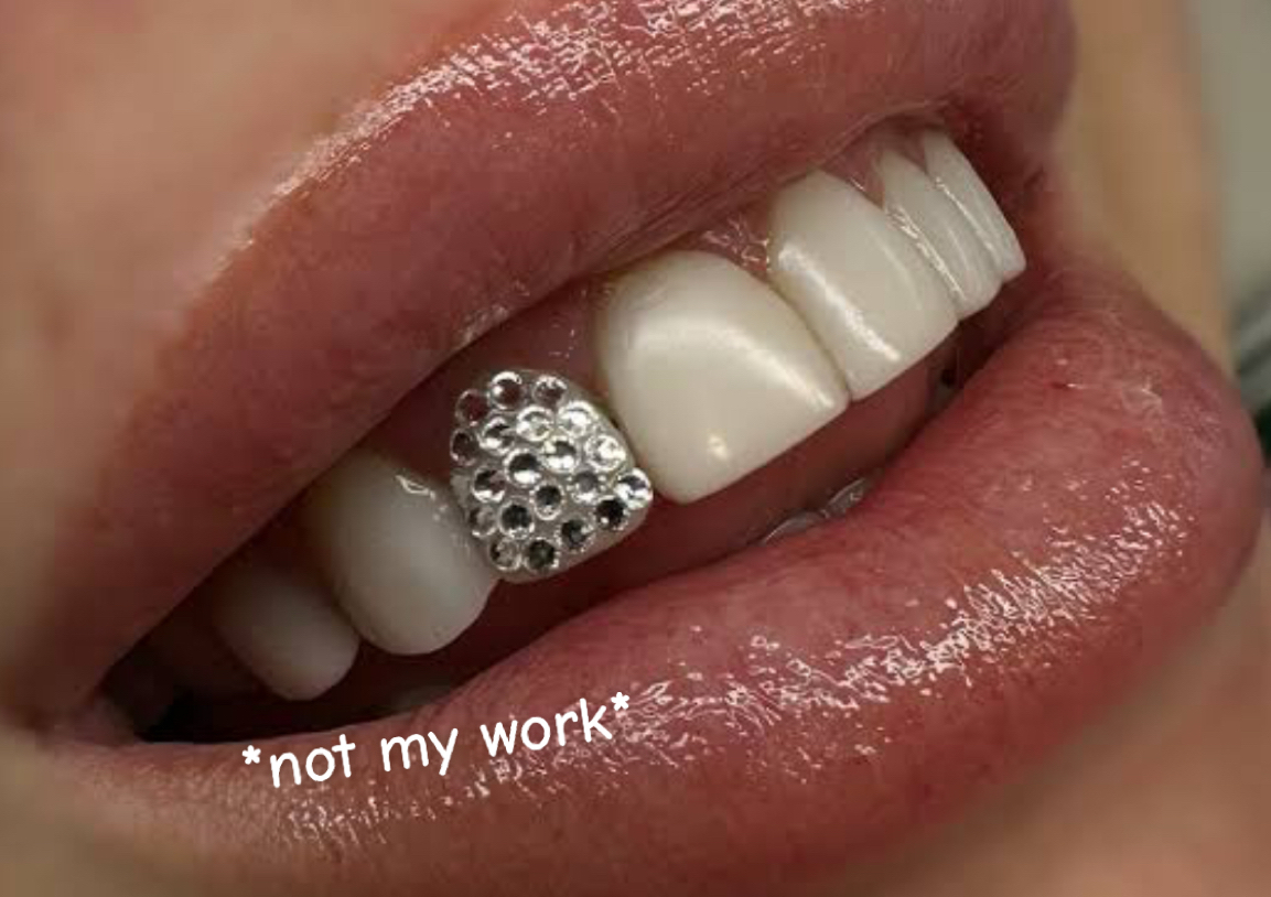Iced out swarovski tooth