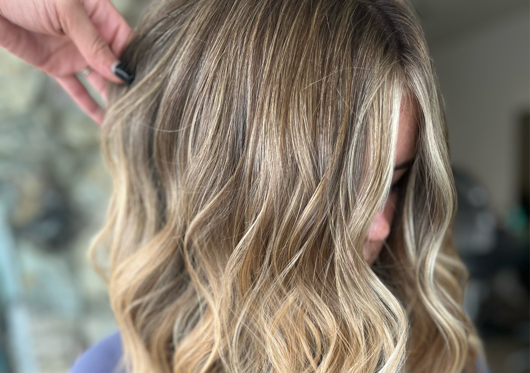 Partial Highlights •  highlights  and toner. Shampoo, conditioner, and style.