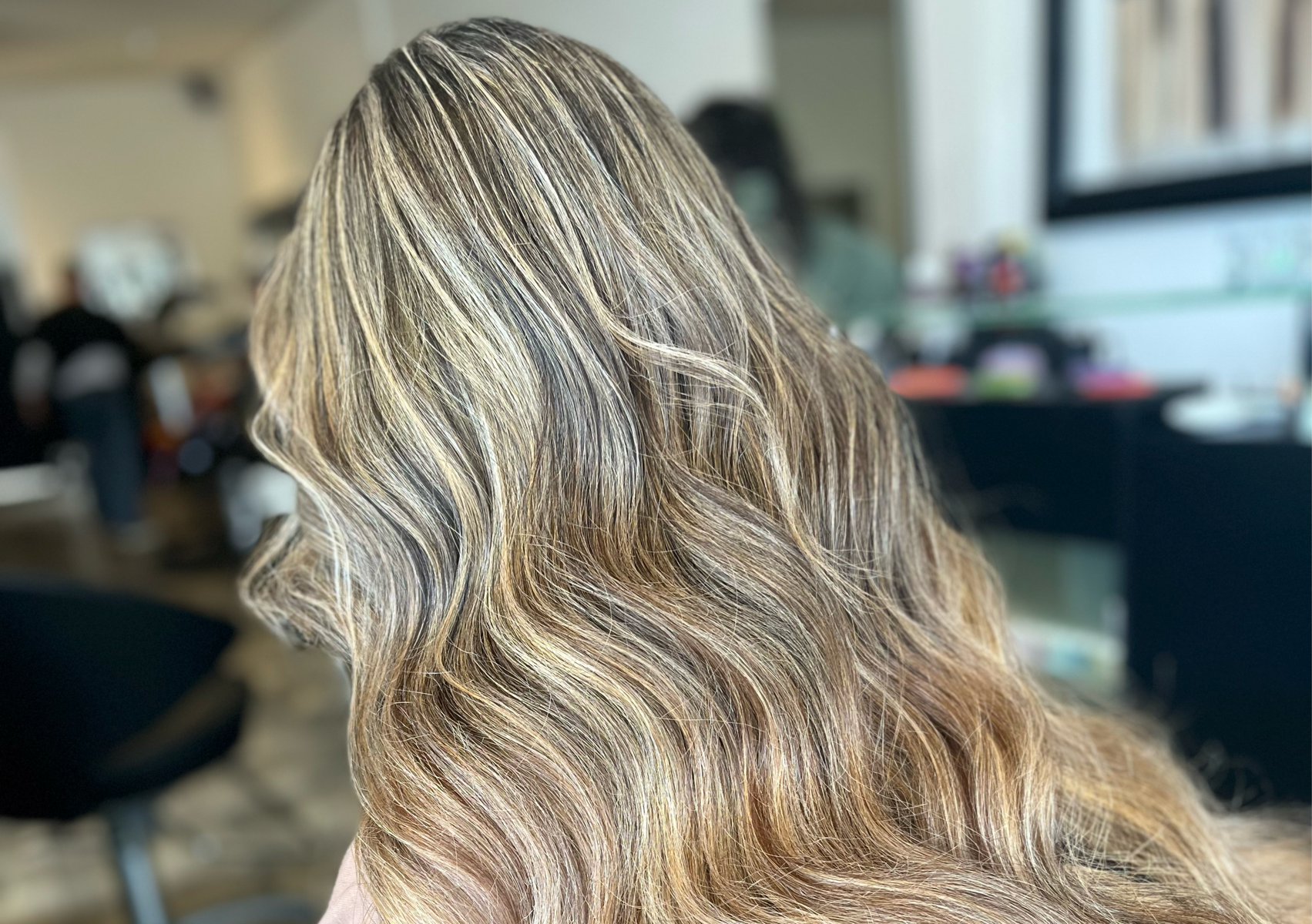 Full highlight • full head of foils includes toner/ root smudge shampoo and deep conditioner