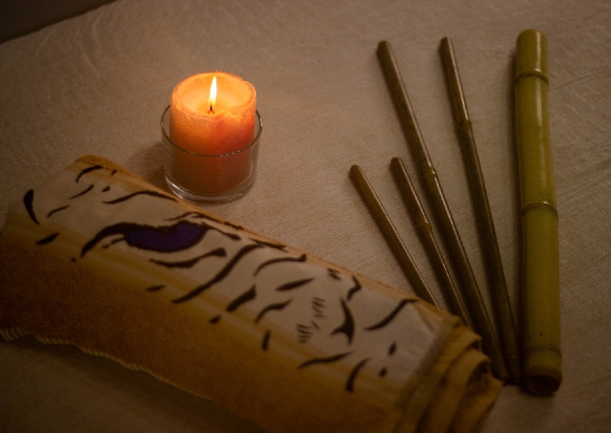 Masaj anticelulitic cu bete Bambus+ ventuze