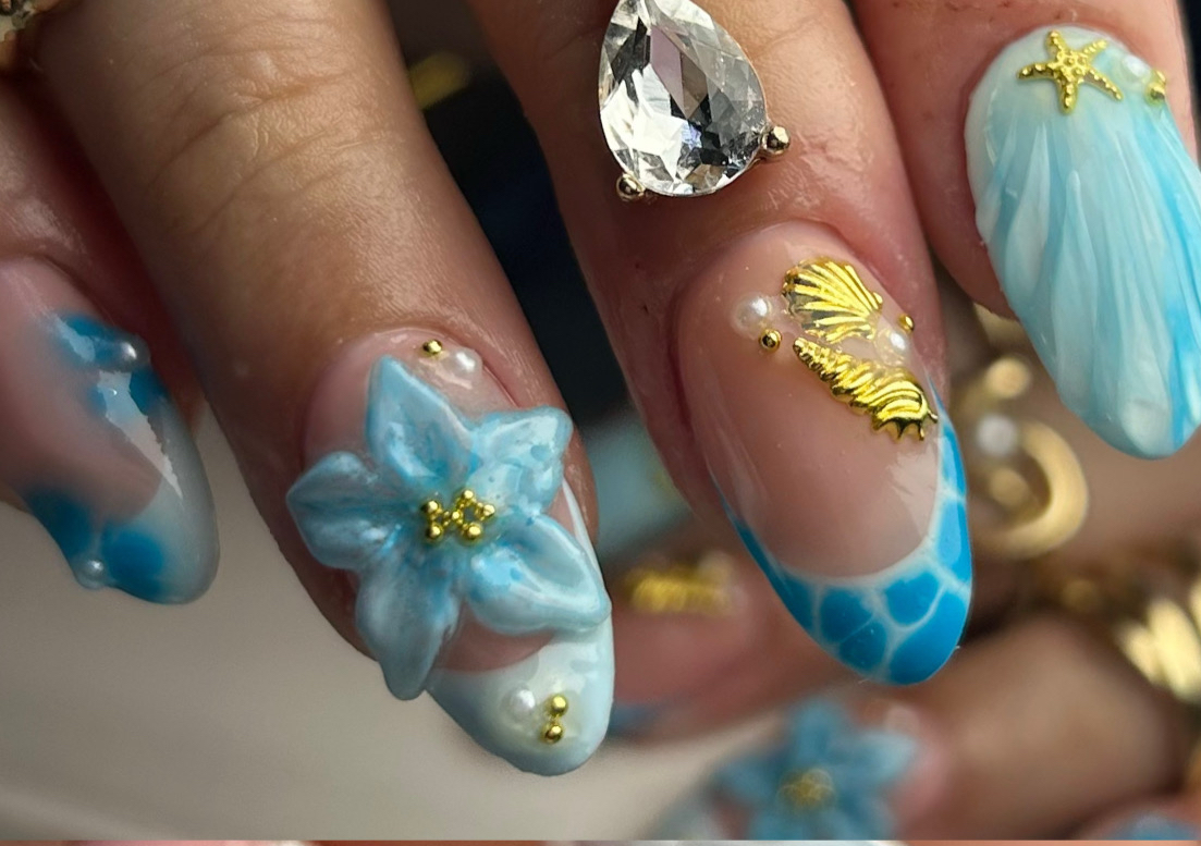 Gel tips + manicura rusa 