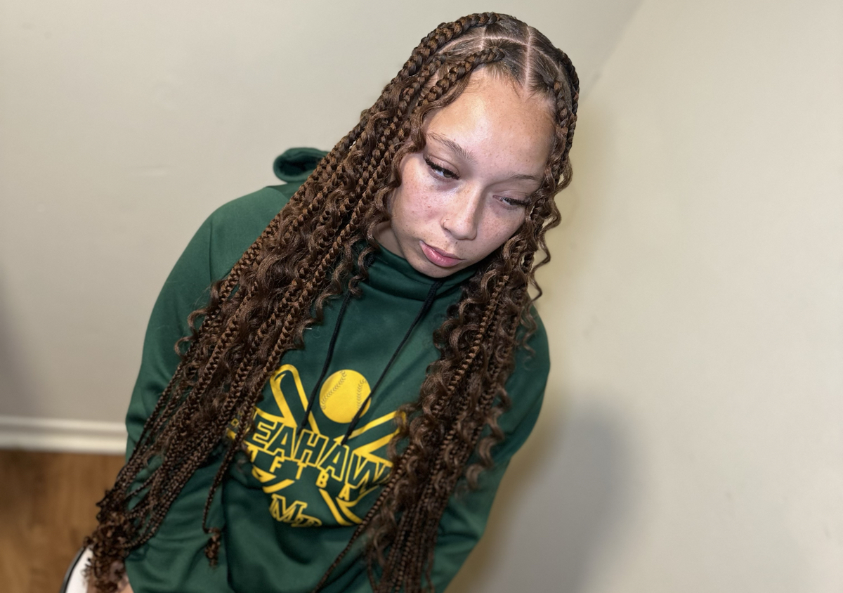 large bohemian knotless*hair included