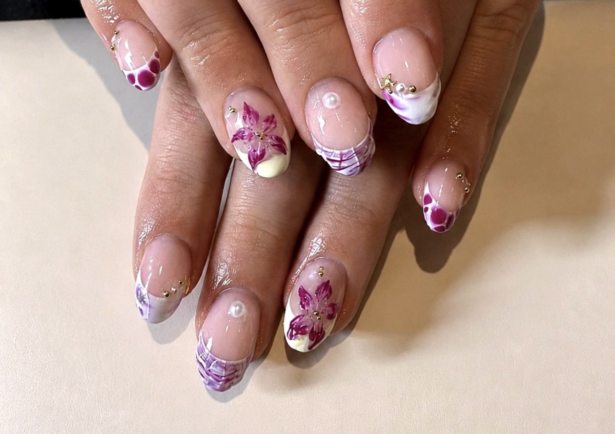 Acrylic  (Detailed Nail Art)