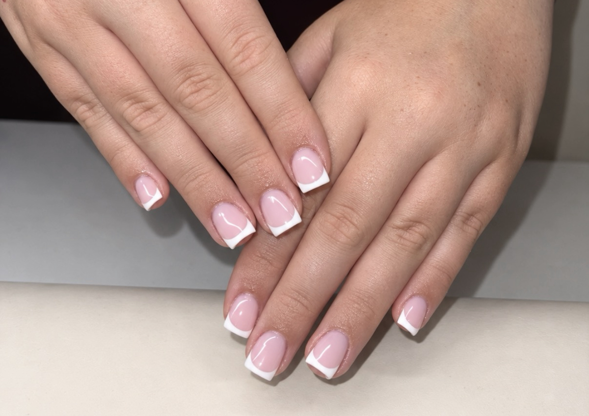 Biab With Small Tip ( Simple Nail Art)