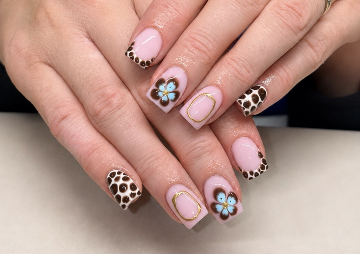 Biab With Tip (Detailed Nail Art)