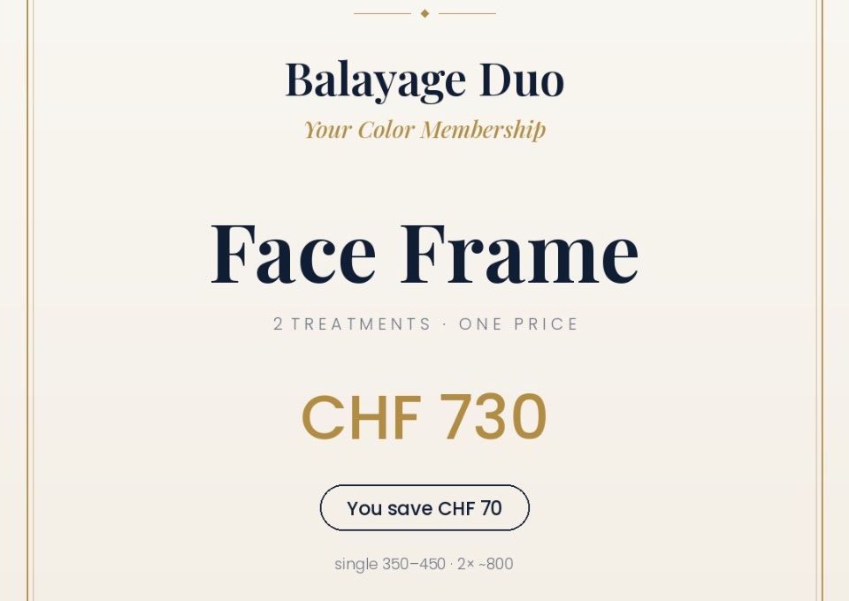 Duo Face Frame – 2 Treatments save CHF 70.-