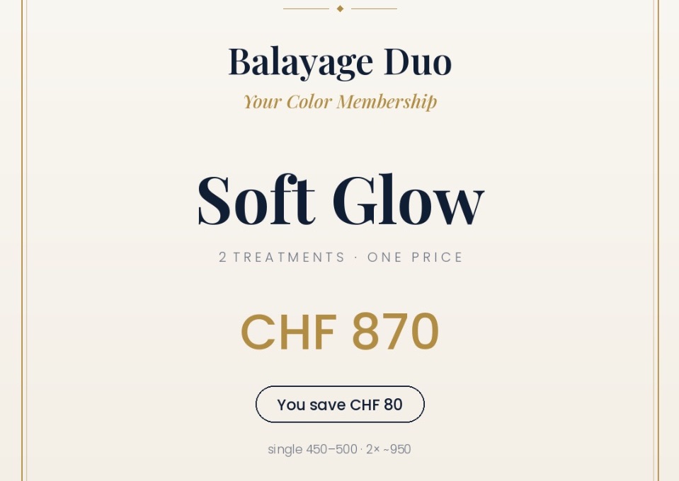 Duo Soft Glow – 2 Treatments Save CHF 80.-
