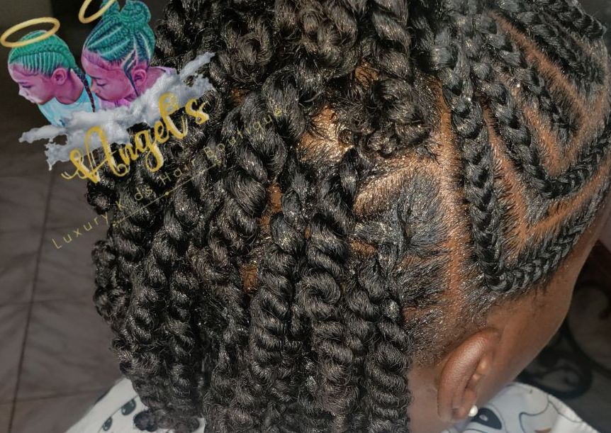 Half up half down w/natural hair (wash and treatment included)