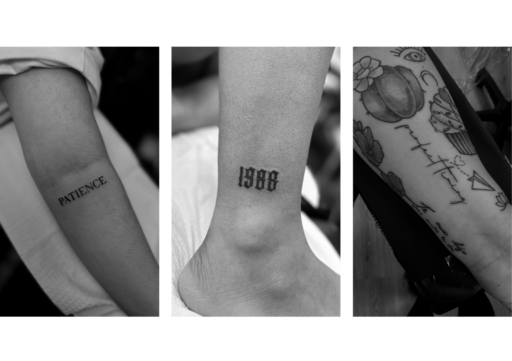 Small Script/Lettering & Number Tattoo