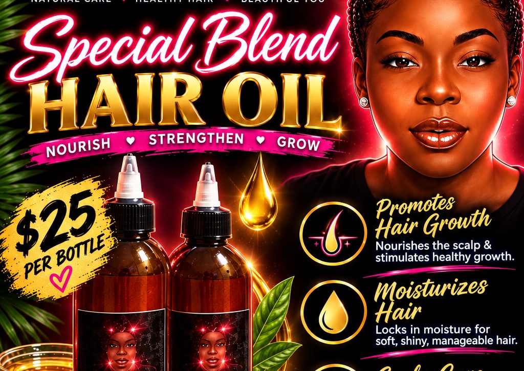 Hair oil made by Shelby 