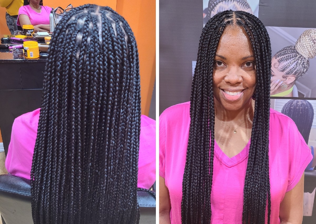 Small Knotless braid (waistlength)