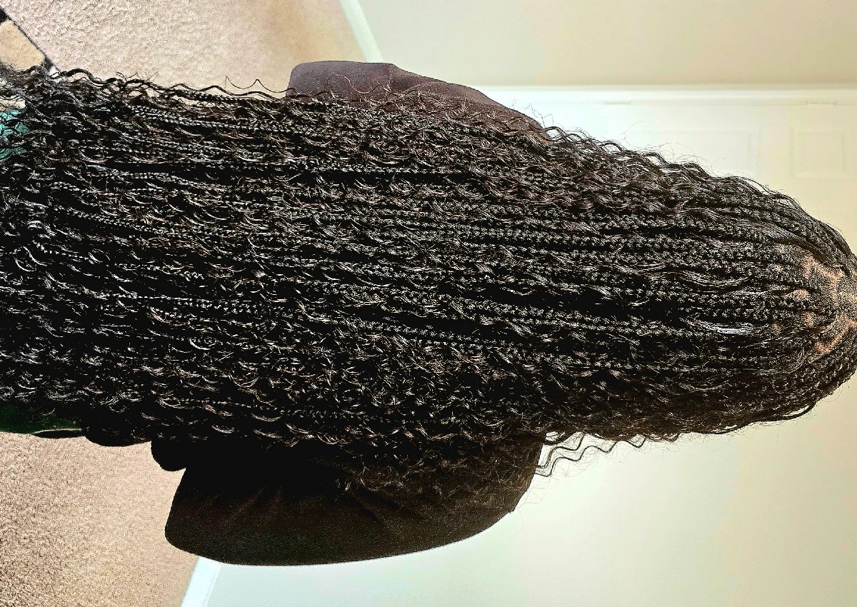 Small Boho knotless braids (waistlength