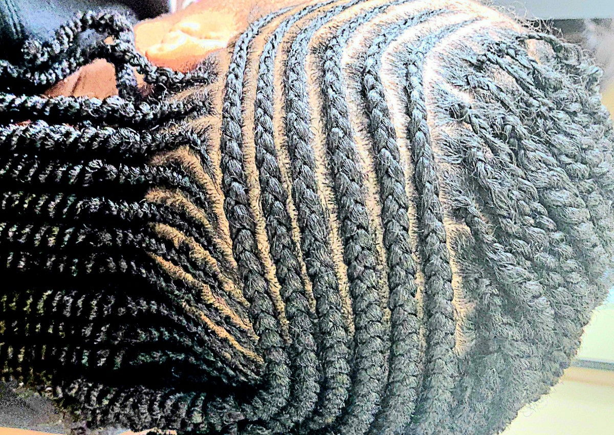 Natural hair cornrows/twist 