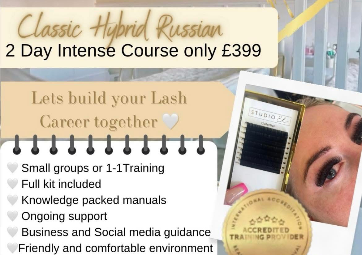 2 Day Course- Ultimate Lash  Technician 1-1 (Full kit included)