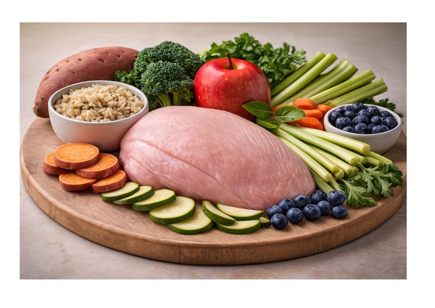 ⭐ 🦃🍎🥕🥦🥒🫐 Turkey, Veggies & Fruit Mix — Lean & Fresh Nutrition