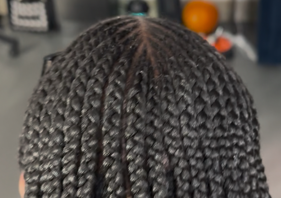 2 layers cornrows with extension 