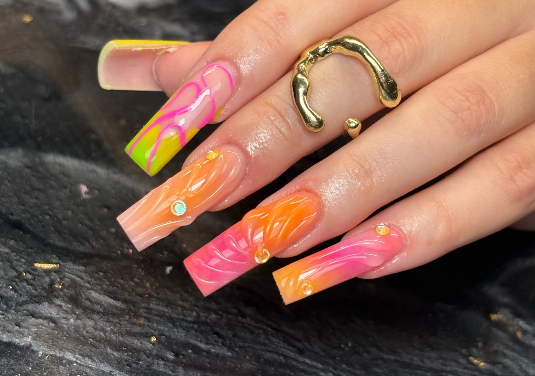 Full set uñas largas size 4 al 5