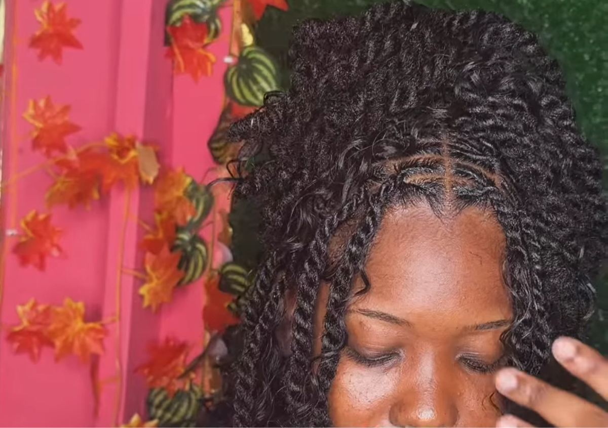 Mid back invisible locs