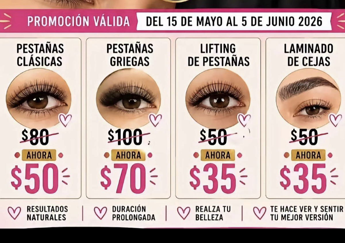 Lash lift $35 (reg $50)