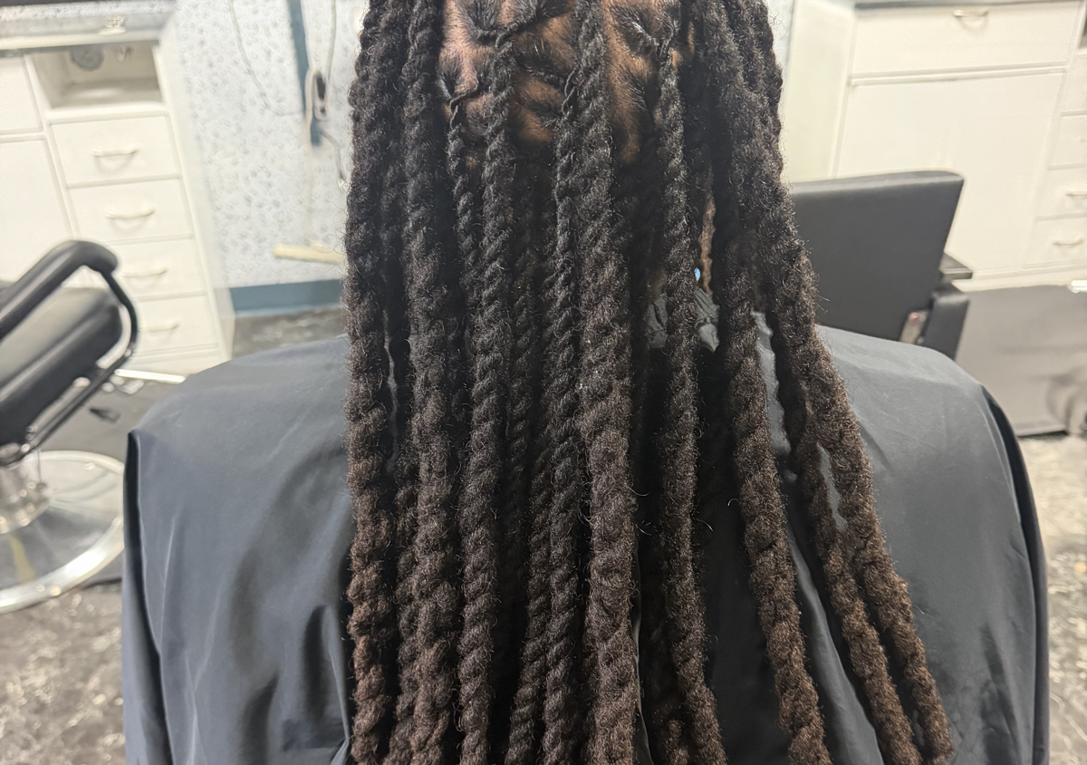Retwist longer past shoulders 