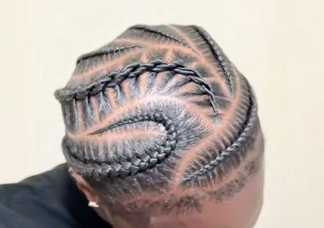 Barrel twist+stitch braids (natural hair) 